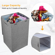 Foldable Laundry Hamper with Lid and Handles