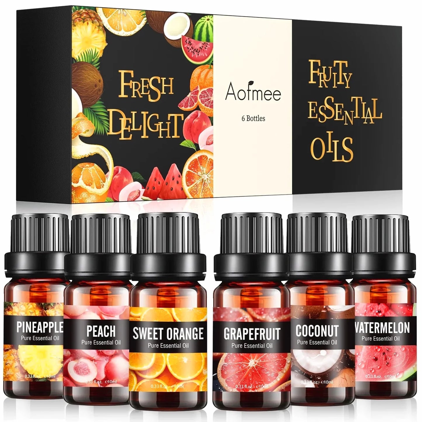 Essential Oils Set, Rosemary Oil - Coconut, Orange Variety of Scents, for Use with Diffuser Oil, Aromatherapy, Relaxation, Candle Making Kit (6 X 10ML)