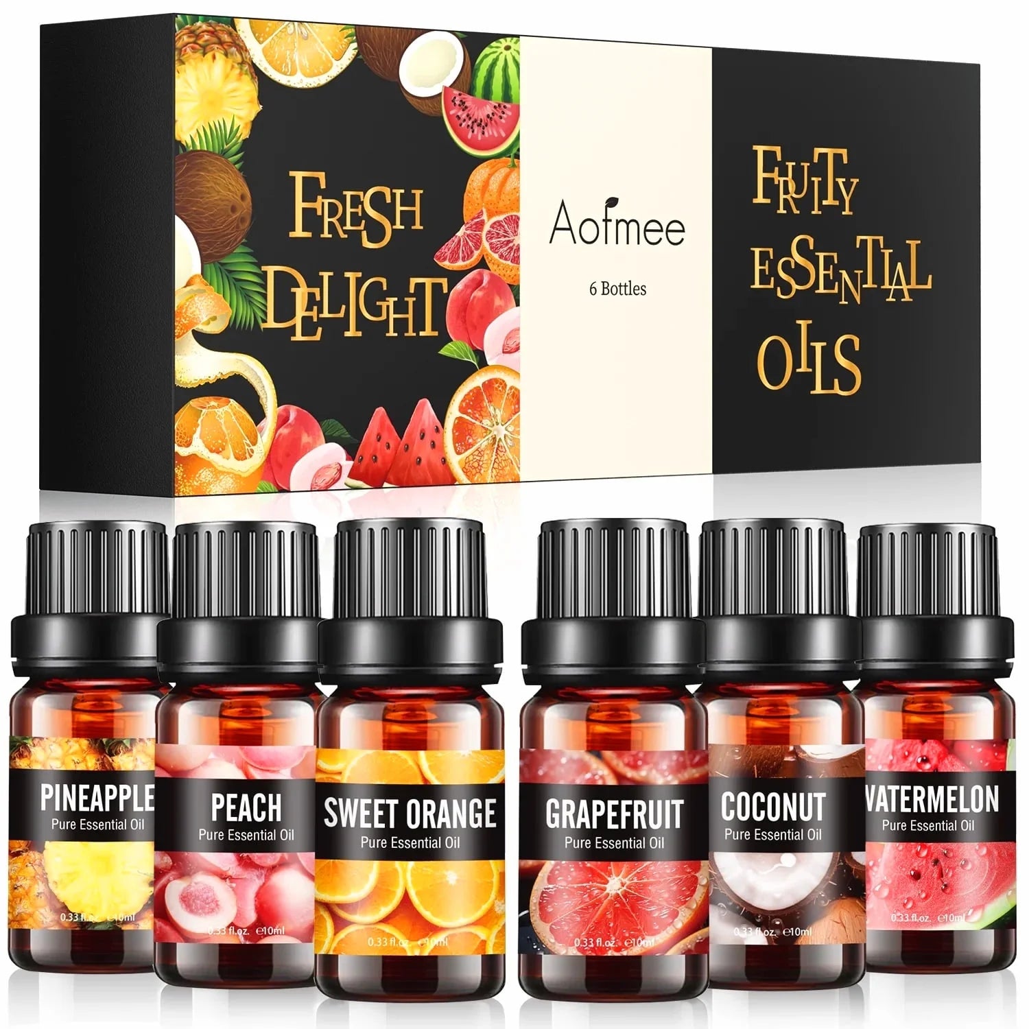 Essential Oils Set, Rosemary Oil - Coconut, Orange Variety of Scents, for Use with Diffuser Oil, Aromatherapy, Relaxation, Candle Making Kit (6 X 10ML)