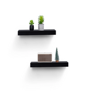 Wall-Mounted Wood Floating Shelves 15.75" with Hanging - Included accessories and packaging