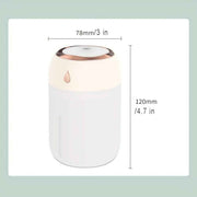 USB Portable Cool Mist Mini Desk Humidifier (220ml) with LED Light