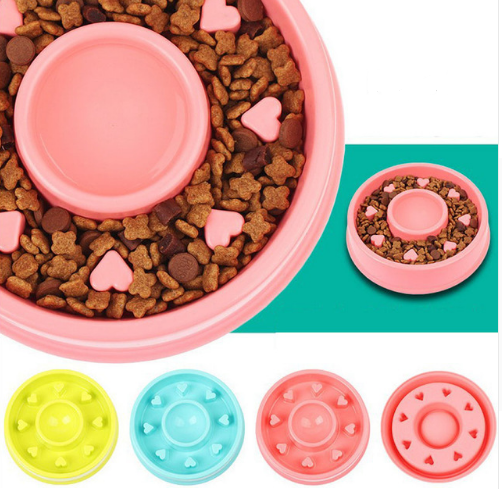 Slow-feeder anti-choke dog bowl
