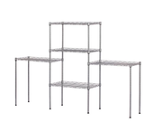 Adjustable Carbon Steel Kitchen Storage Rack (Floor-Standing)
