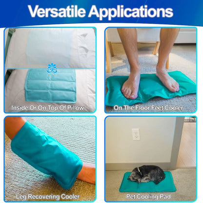 Cooling Gel Pillow Pad Insert for Night Sweats and Hot Flashes Relief – Fridge Safe, Reusable
