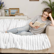 Faux Fur Throw Blanket 50 x 60 in