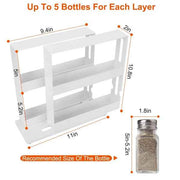 Pull-Out Swivel 2-Tier Cabinet Spice Organizer & Revolving Storage Rack