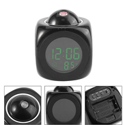 LED Projection Alarm Clock with Voice Weather, Snooze - Included accessories and packaging