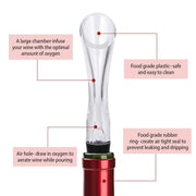In-Bottle Wine Aerator Pourer Spout with Decanter Flow Control