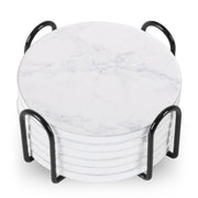 6-Piece Ceramic Coaster Set with Stand