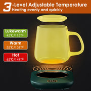 Smart Electric Coffee Mug Warmer Plate with Auto - Multi-angle profile view