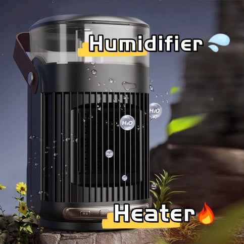 2-in-1 Portable Ceramic Space Heater & Ultrasonic Air Humidifier
