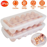 Stackable 18-Egg Refrigerator Storage Holder (2-Pack)