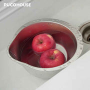 Stainless Slanted-Bottom Drain Bowl for Pasta, Rice, and Produce