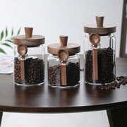 3-Piece Glass Coffee and Tea Jars with Spoons
