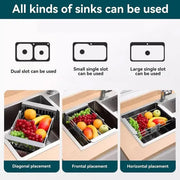 Adjustable In-Sink Dish Drying Rack with Drain Basket - Included accessories and packaging