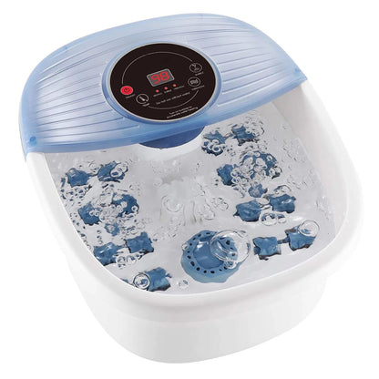 Foot Spa Bath Massager with Heat, Bubbles, and Vibration for Soothe and Comfort Feet, Blue