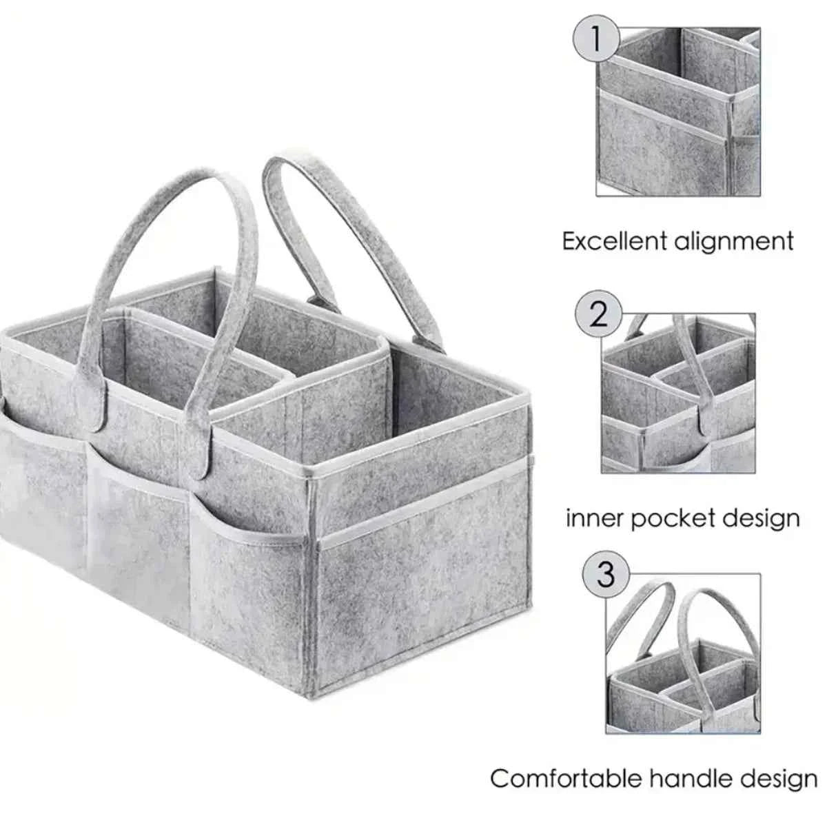 Nursery Essentials Storage Box Baby Diaper Ball Bag Organizer Portable Holder Bag Uses For Change Table And Car Baby Diaper Bag