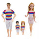 Fashion Wear Kids Toys Doll Clothes Mini Dress Dad Mom Baby Family Outfit Accessories For Dolls DIY Birthday Gift