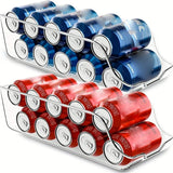 Auto-rolling refrigerator can dispenser