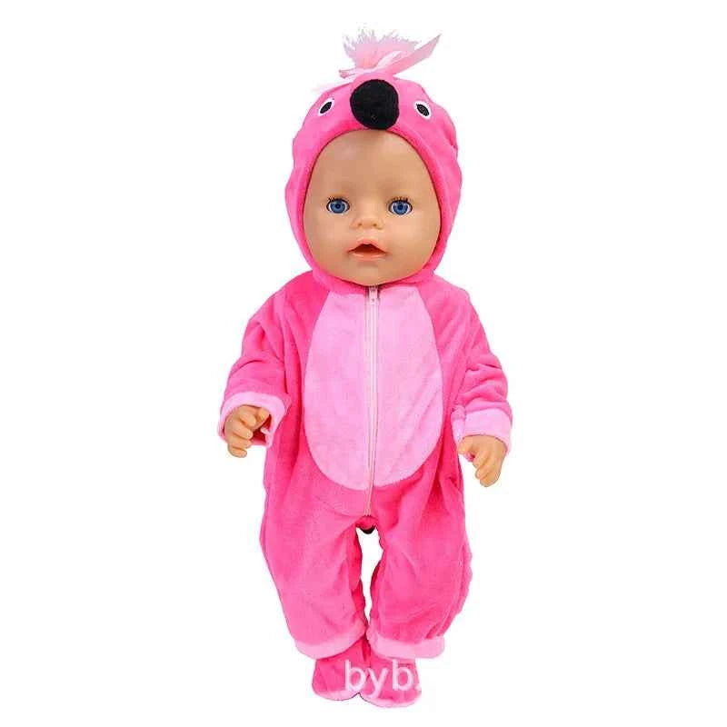Toy Accessories Fit 18 inch 43cm Doll Clothes Born Baby Animal Doll Clothes Suit For Baby Festival Gifts Our Generation Toys