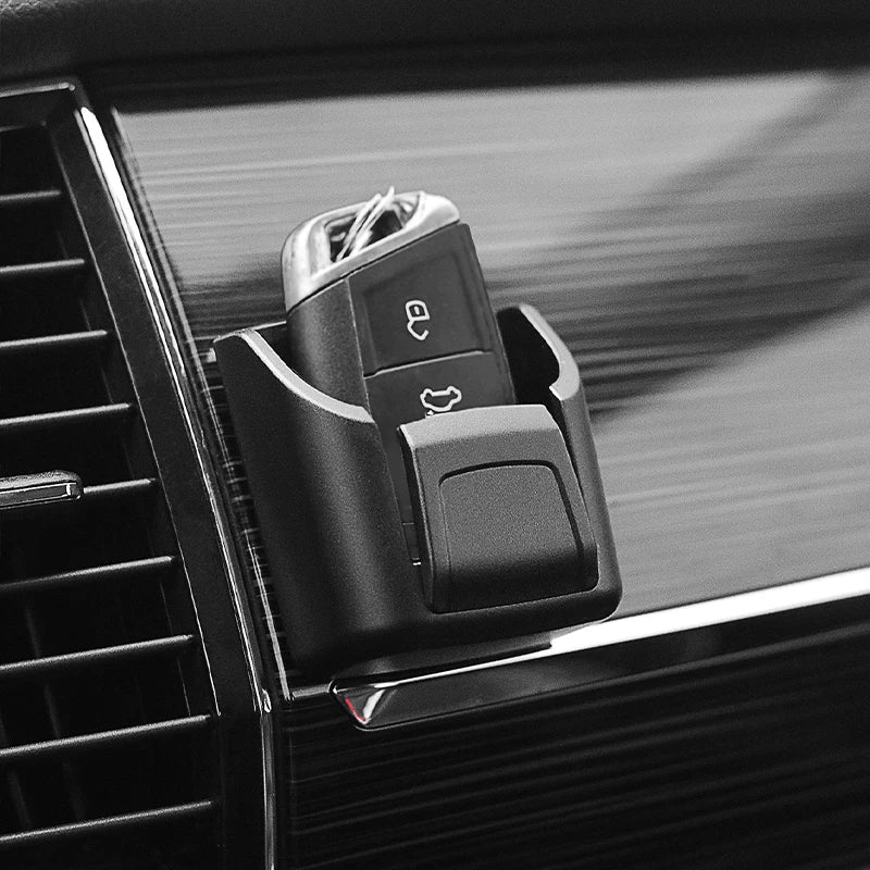 Universal Car Key Holder & Dashboard Organizer - Adhesive Mount Storage Box for Keys, Cards & Small Items