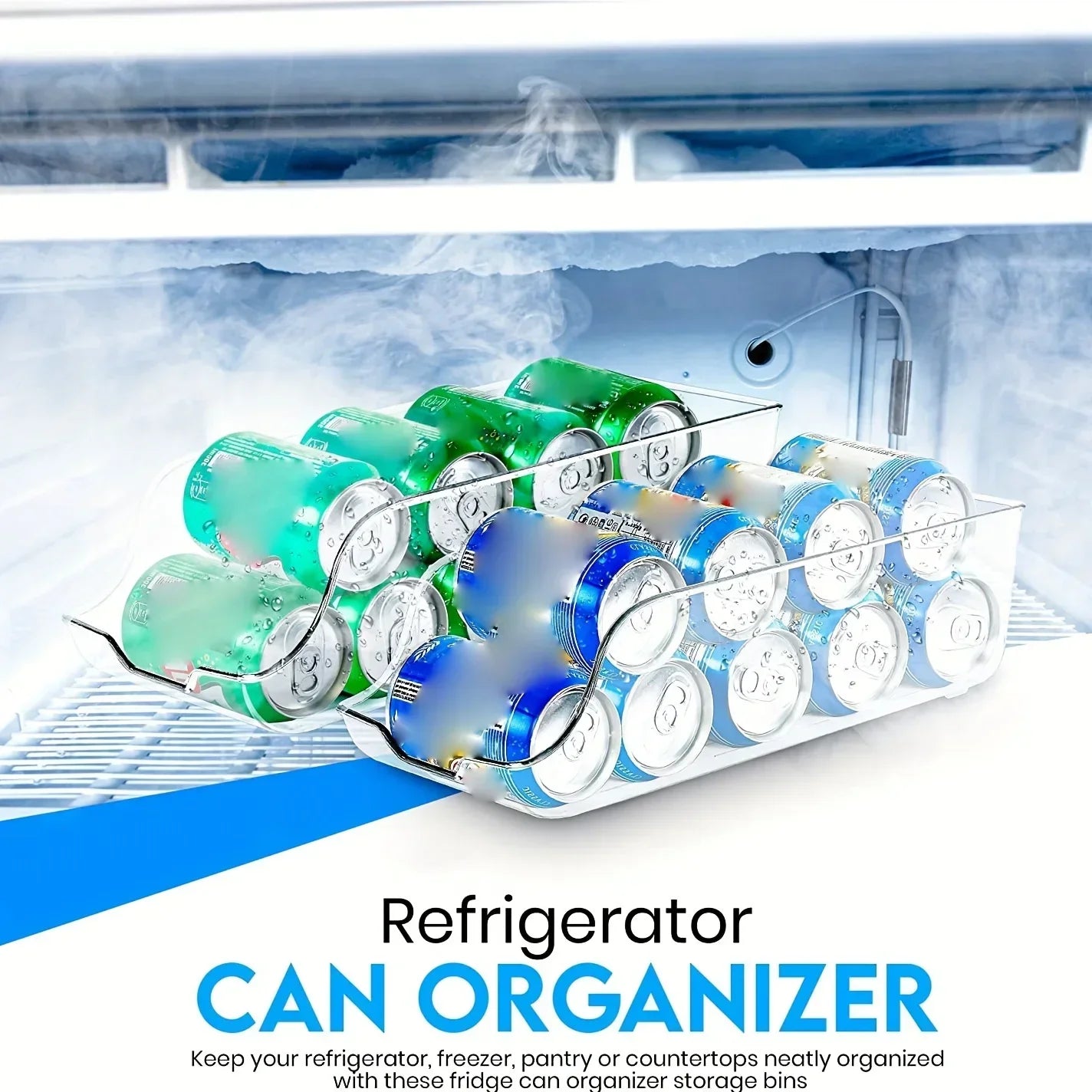 Auto-rolling refrigerator can dispenser – product view 3