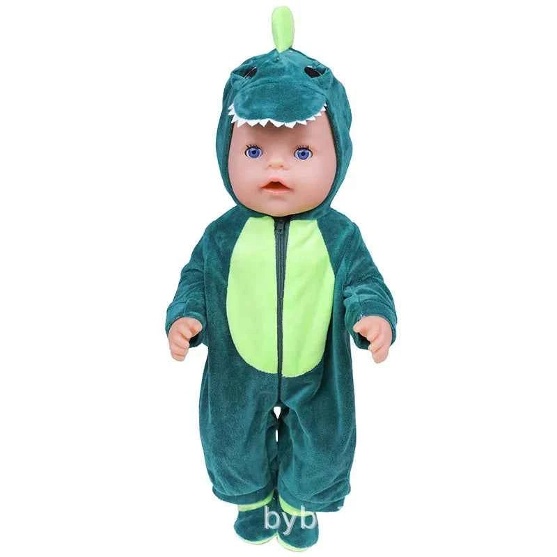 Toy Accessories Fit 18 inch 43cm Doll Clothes Born Baby Animal Doll Clothes Suit For Baby Festival Gifts Our Generation Toys