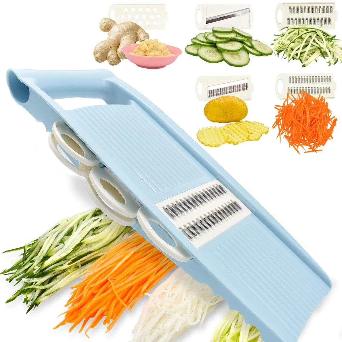 5-in-1 Mandoline Slicer - Vegetable Cutter Kitchen Tool