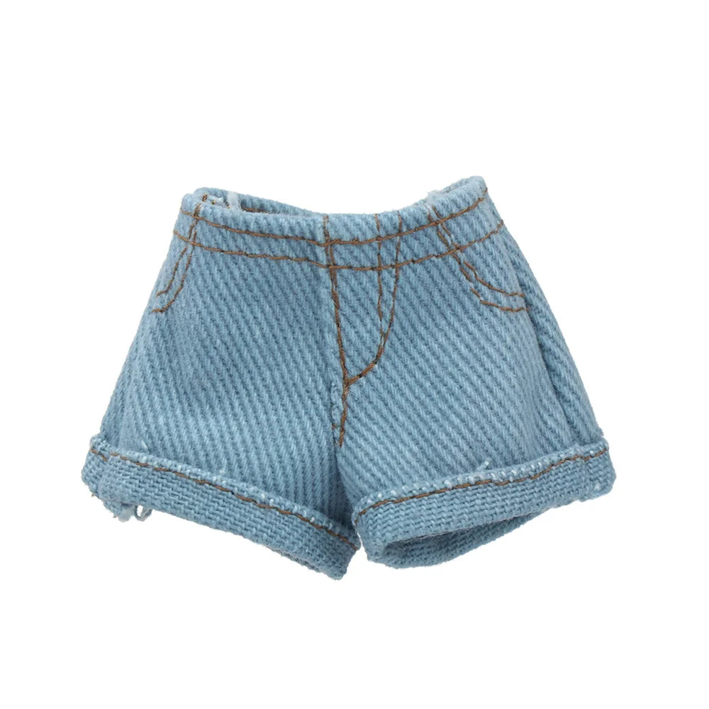 Kids Toys 11.5" 1/6 BJD Dolls Floral Jeans Clothes Accessories Leather Pants Shorts Dolls Trousers