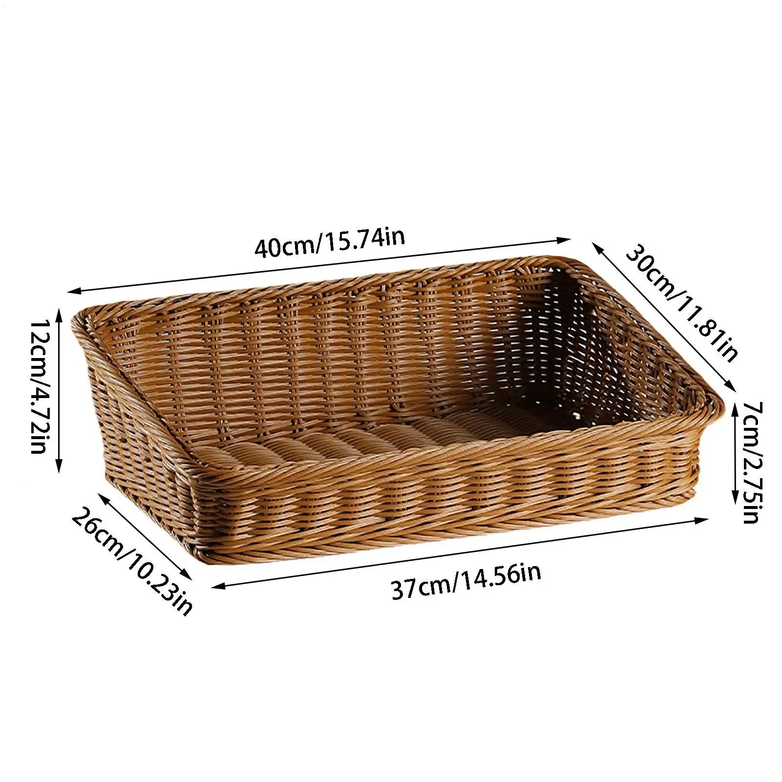 Handmade Woven Storage Boxes Straw Storage Baskets Rectangle Cosmetic Gadgets Toys Basket Container Home  Organization