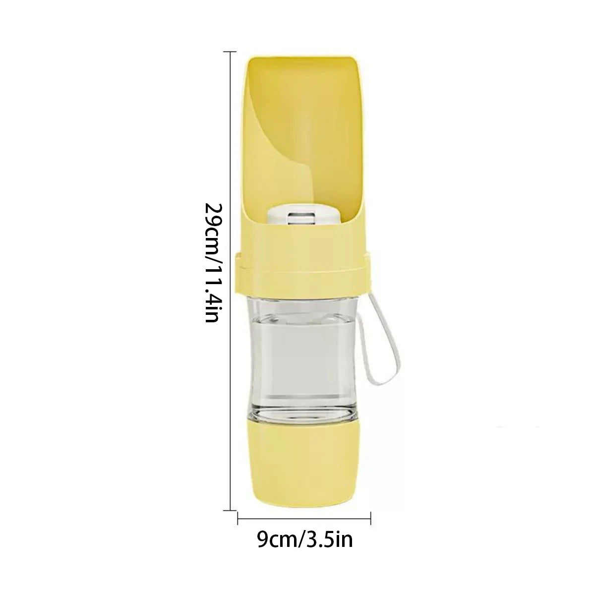 Portable Pet Water Bottle - 2-in-1 Food & Water Container