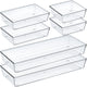 60/6/9/12Pack Drawer Organizers Clear Plastic Tub Containers for Bathroom Dressing Table Storage, Home Organization Makeup Kit