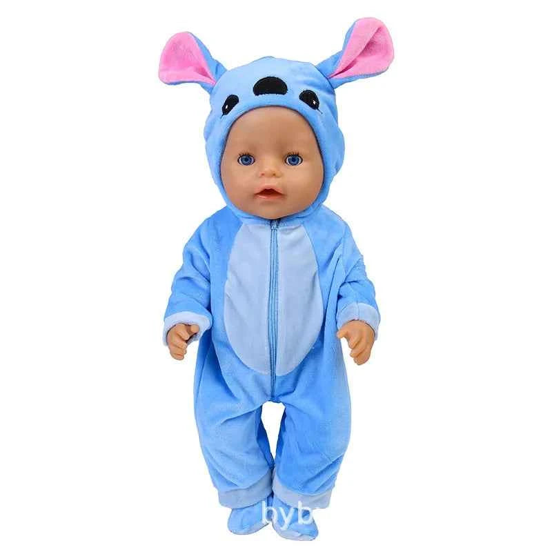 Toy Accessories Fit 18 inch 43cm Doll Clothes Born Baby Animal Doll Clothes Suit For Baby Festival Gifts Our Generation Toys