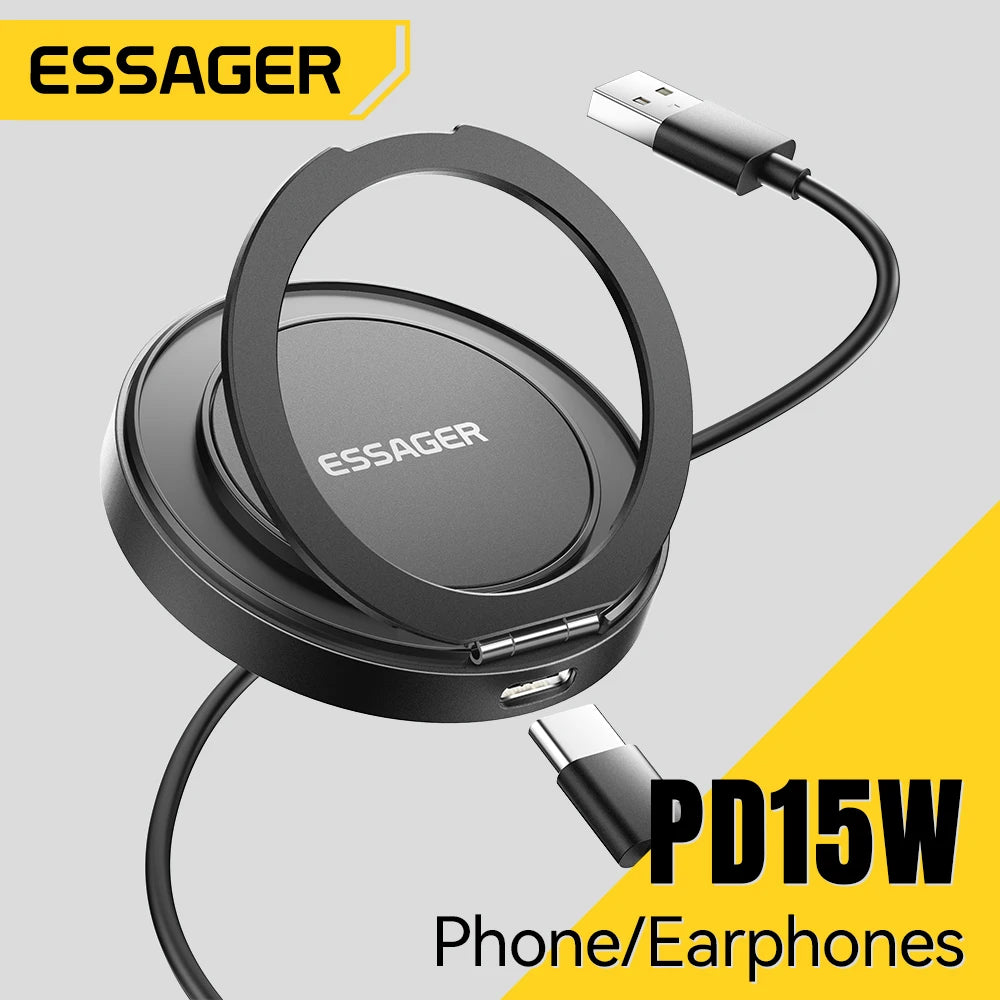 15W Magnetic Wireless Charger with Holder - Fast Charging