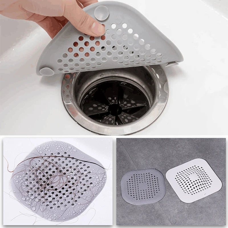 White silicone drain hair catcher