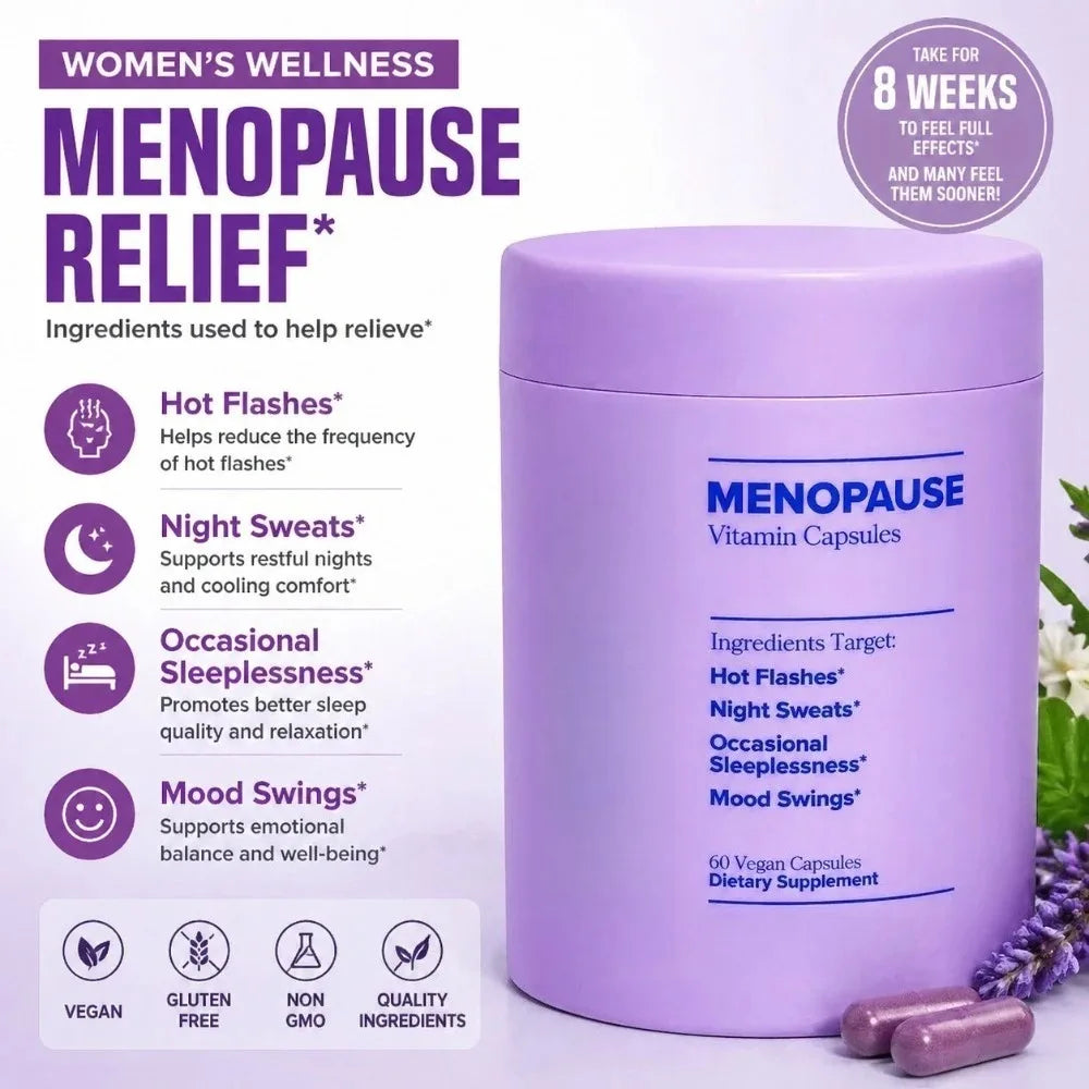 Women’s Vitamin Capsules with Vitamin D3 B6 Daily Wellness Support Hormone Balance Formula Vegan Supplement 60 Capsules