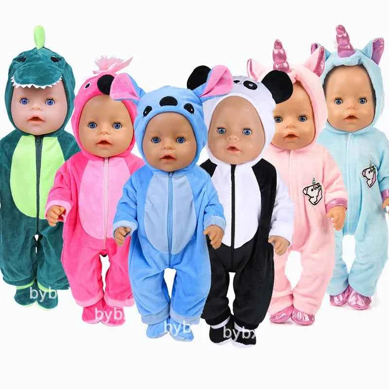Toy Accessories Fit 18 inch 43cm Doll Clothes Born Baby Animal Doll Clothes Suit For Baby Festival Gifts Our Generation Toys