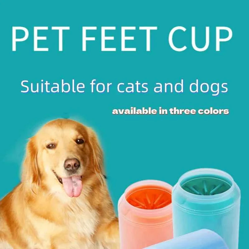 Multifunctional Pet Paw Clean Brush Lightweight Portable Foot Washer Cup Easy Rinse Dirty Paw Cleaner Outdoor Daily Dog Supplies