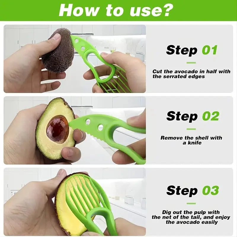 3-in-1 Avocado Slicer & Pit Remover - Kitchen Gadget