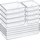 60/6/9/12Pack Drawer Organizers Clear Plastic Tub Containers for Bathroom Dressing Table Storage, Home Organization Makeup Kit