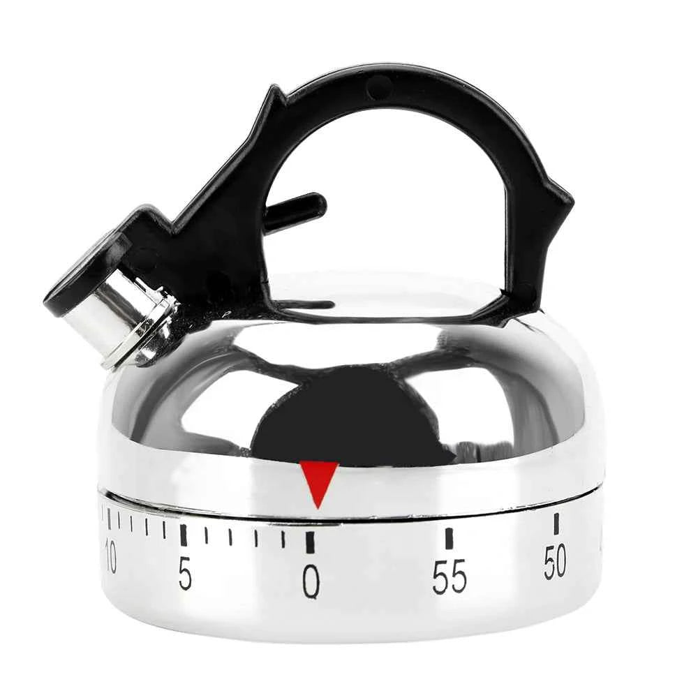 Kitchen Tool Gadgets Cooking Reminders Tools 60 Minutes Kitchen Timer Mechanical Timer Countdown Alarm Reminder Kettle Shape