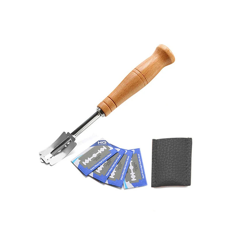 Baking Tools Accessories for kitchens Bread cutting tools with wooden handles for bakers with knives with 5 baking parts