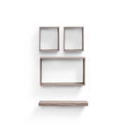 17.7-Inch Wall-Mounted Floating Wood Shelf