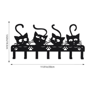Wall-Mounted Key & Entryway Hook Rack with 7 Iron Hooks - Functional features and details