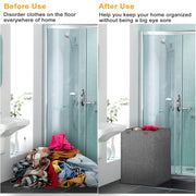 Foldable Laundry Hamper with Lid and Handles