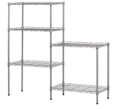 Adjustable Carbon Steel Kitchen Storage Rack (Floor-Standing)