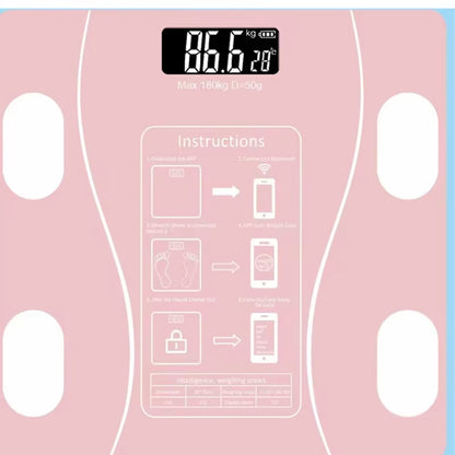 Digital Body Weight Scale Smart Wireless Fat Scale Bathroom Weight Scales for Body Composition Analyzer with Smartphone App