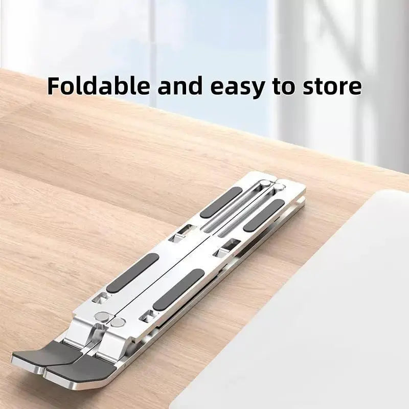 Adjustable aluminum foldable laptop stand