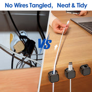 Magnetic Adhesive Cable Management Clips & Cord - Close-up material and construction