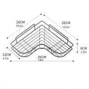 No-Drill Wall-Mounted Shower Caddy Shelf Rack (Triangle Basket)